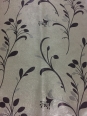 Draperie Blackout Cu Doua Fete Bej-auriu Si Maro Cu Model Flori Si Frunze mic