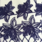 Perdea In Cu Flori Bleu-marin. mic