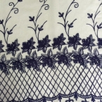 Perdea In Cu Flori Bleu-marin. mic