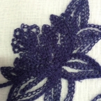 Perdea In Cu Flori Bleu-marin. mic