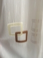 Perdea Sable .model Patrate Crem Cu Maro ,fond Crem mic